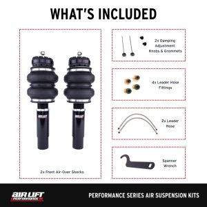 Audi A4 Quattro Air Suspension Kit - Front - Air Lift - Progressive-Rate, Double-Bellows - `09-`13